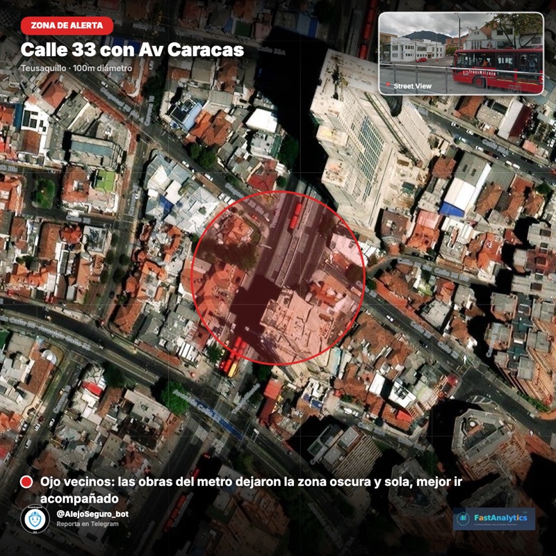 AlejoSeguro - Zona de Alerta en Bogotá